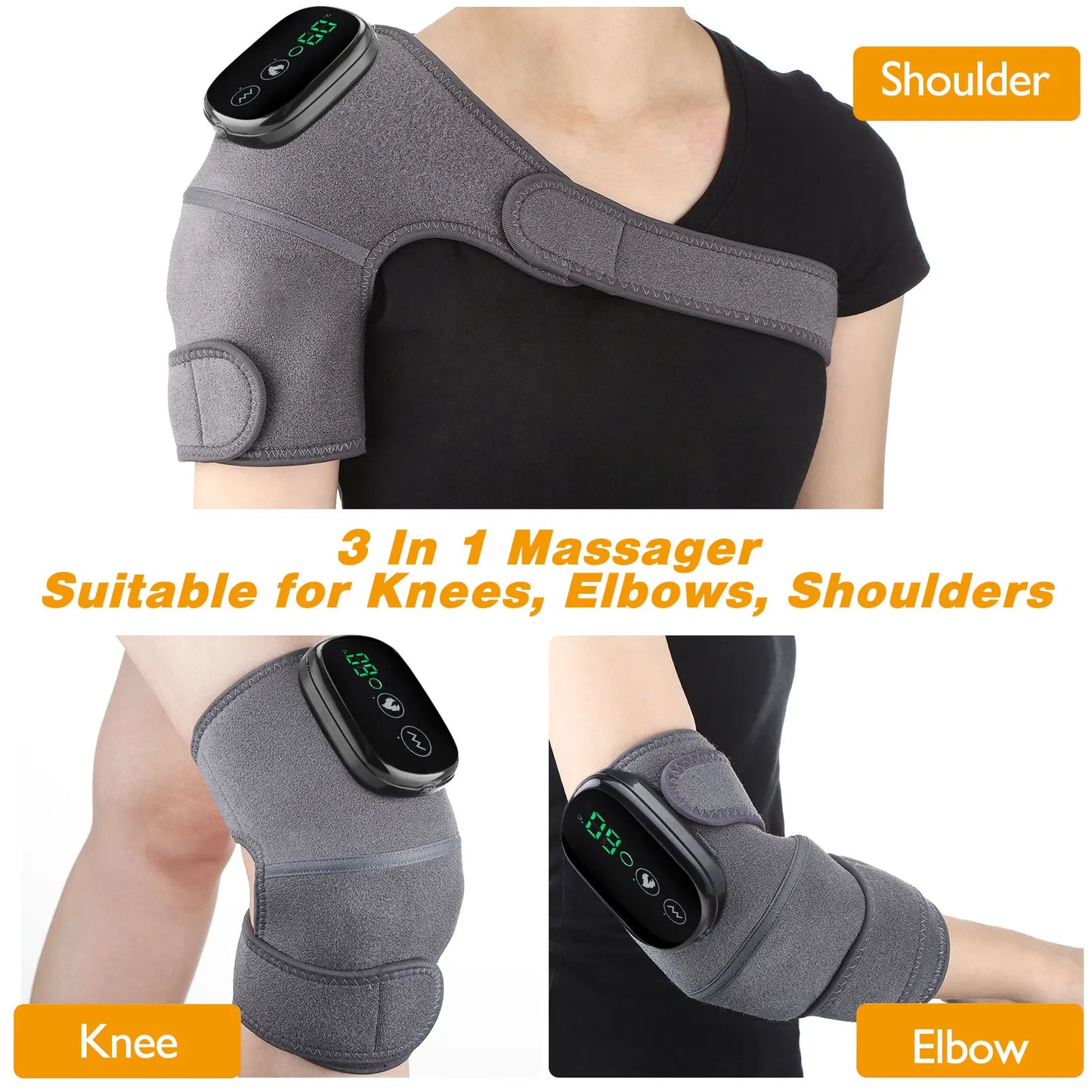 ThermaRelief™ 3-in-1 Massage Belt – Electric Heating & Vibration Therapy for Knees & Shoulders