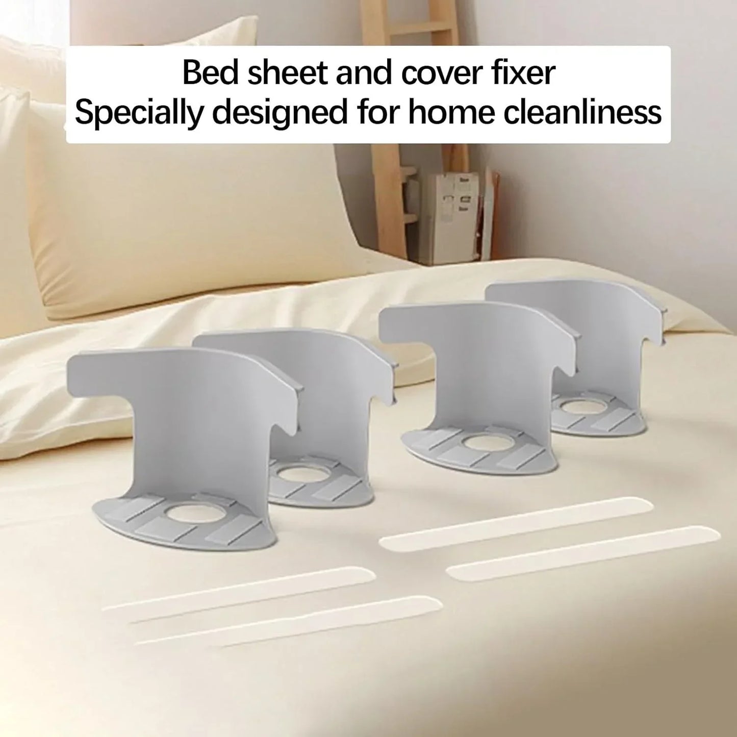 SureGrip™ 8-Pack Bed Sheet Fasteners – Heavy Duty Corner Clips for Deep Mattresses