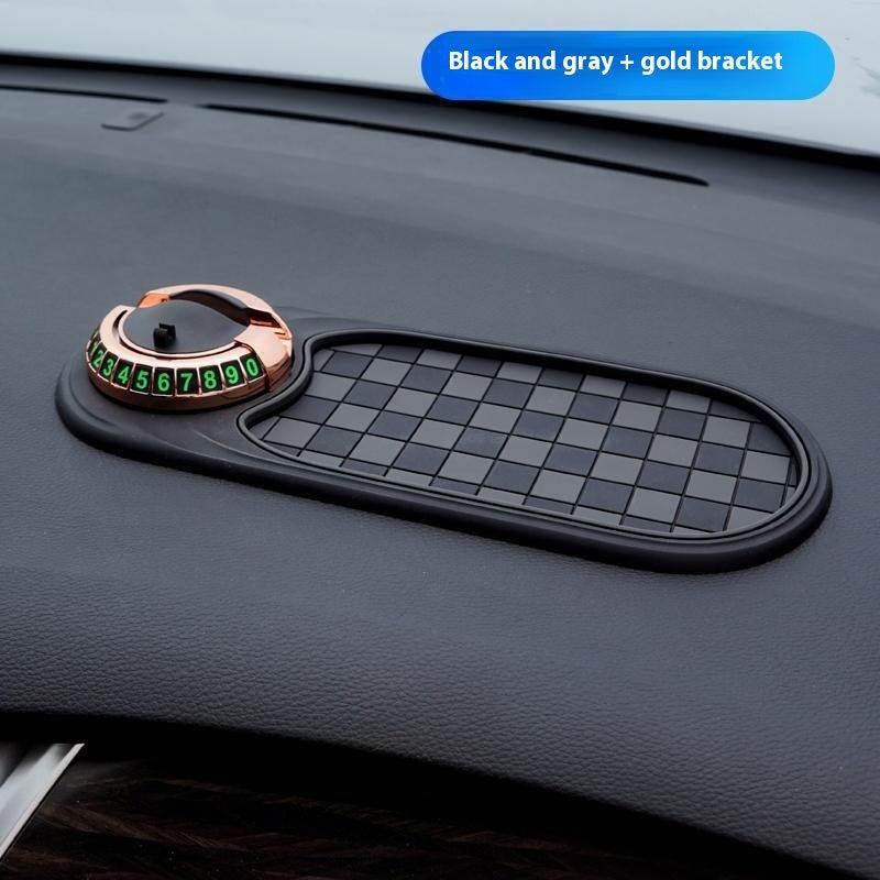 DrivePro™ 2-in-1 Dashboard System – Anti-Slip Mat with 360° Rotating Phone Mount