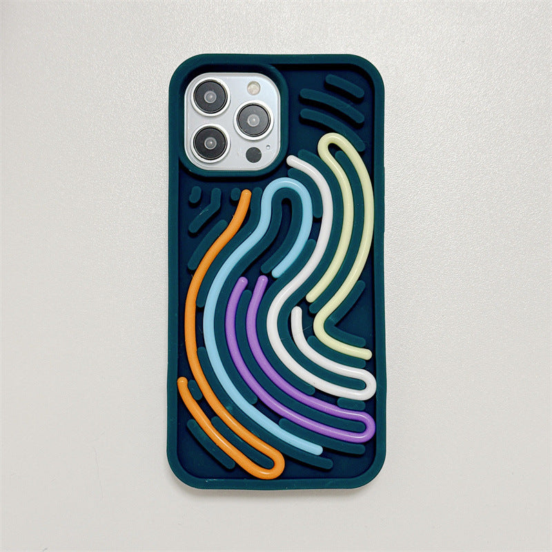 TactiCool™ Sensory Phone Case – Stress-Relief Silicone Cover for iPhone 16/15/14/13/12/11 Pro Max