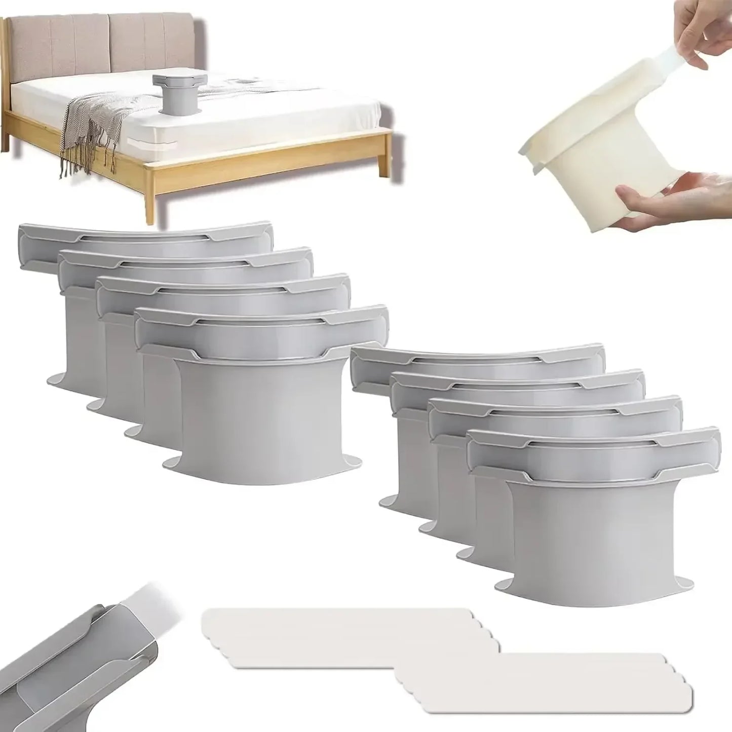 SureGrip™ 8-Pack Bed Sheet Fasteners – Heavy Duty Corner Clips for Deep Mattresses