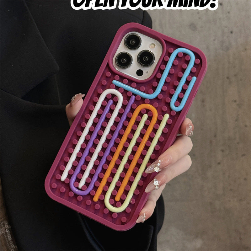 TactiCool™ Sensory Phone Case – Stress-Relief Silicone Cover for iPhone 16/15/14/13/12/11 Pro Max