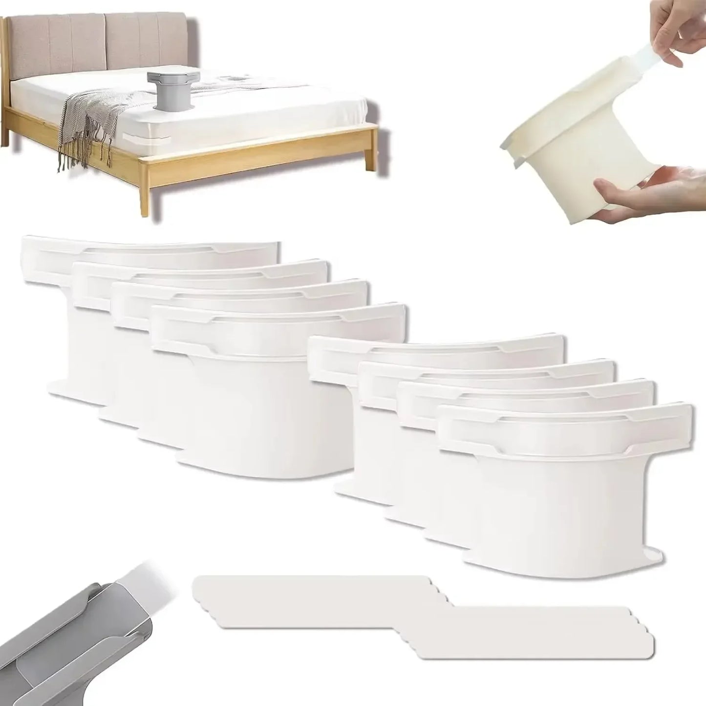 SureGrip™ 8-Pack Bed Sheet Fasteners – Heavy Duty Corner Clips for Deep Mattresses