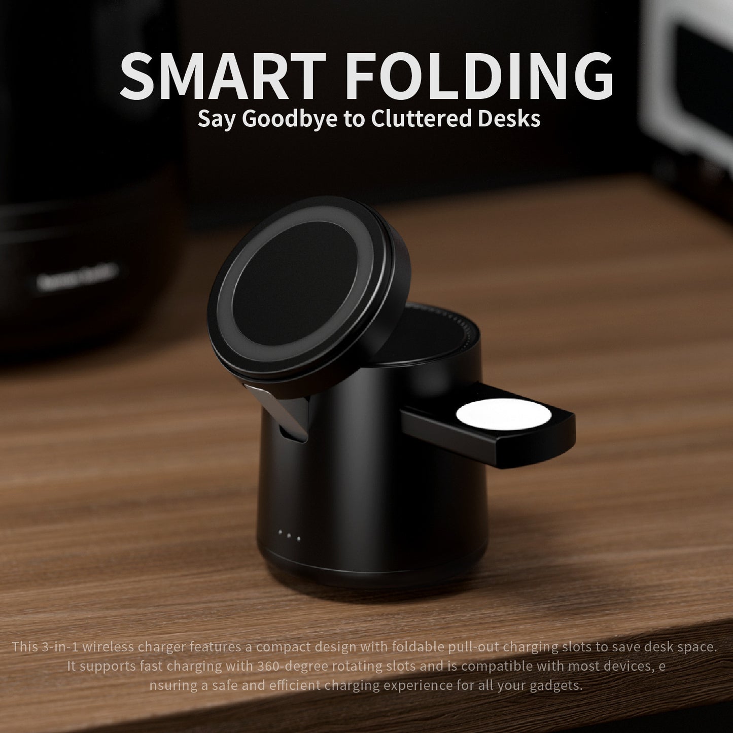 MagFlow™ Qi2 3-in-1 Foldable Charging Station for iPhone 16/15/14, Apple Watch & AirPods