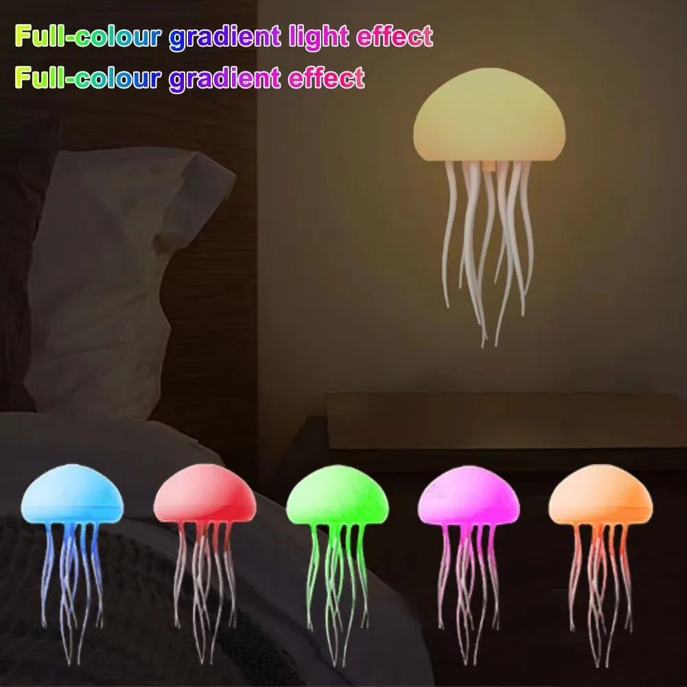 LumaJelly™ Pro Smart Night Light – Voice-Controlled RGB Jellyfish Lamp with Type-C Charging