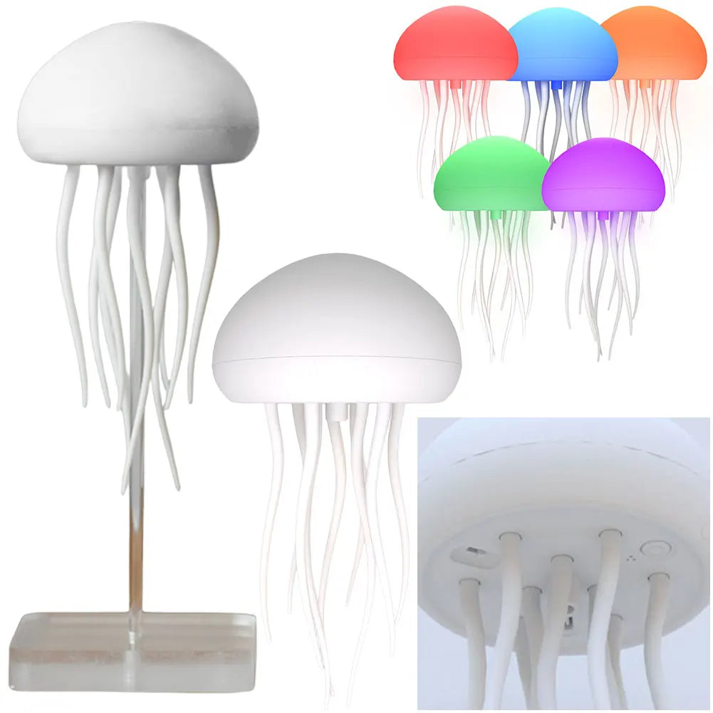 LumaJelly™ Pro Smart Night Light – Voice-Controlled RGB Jellyfish Lamp with Type-C Charging