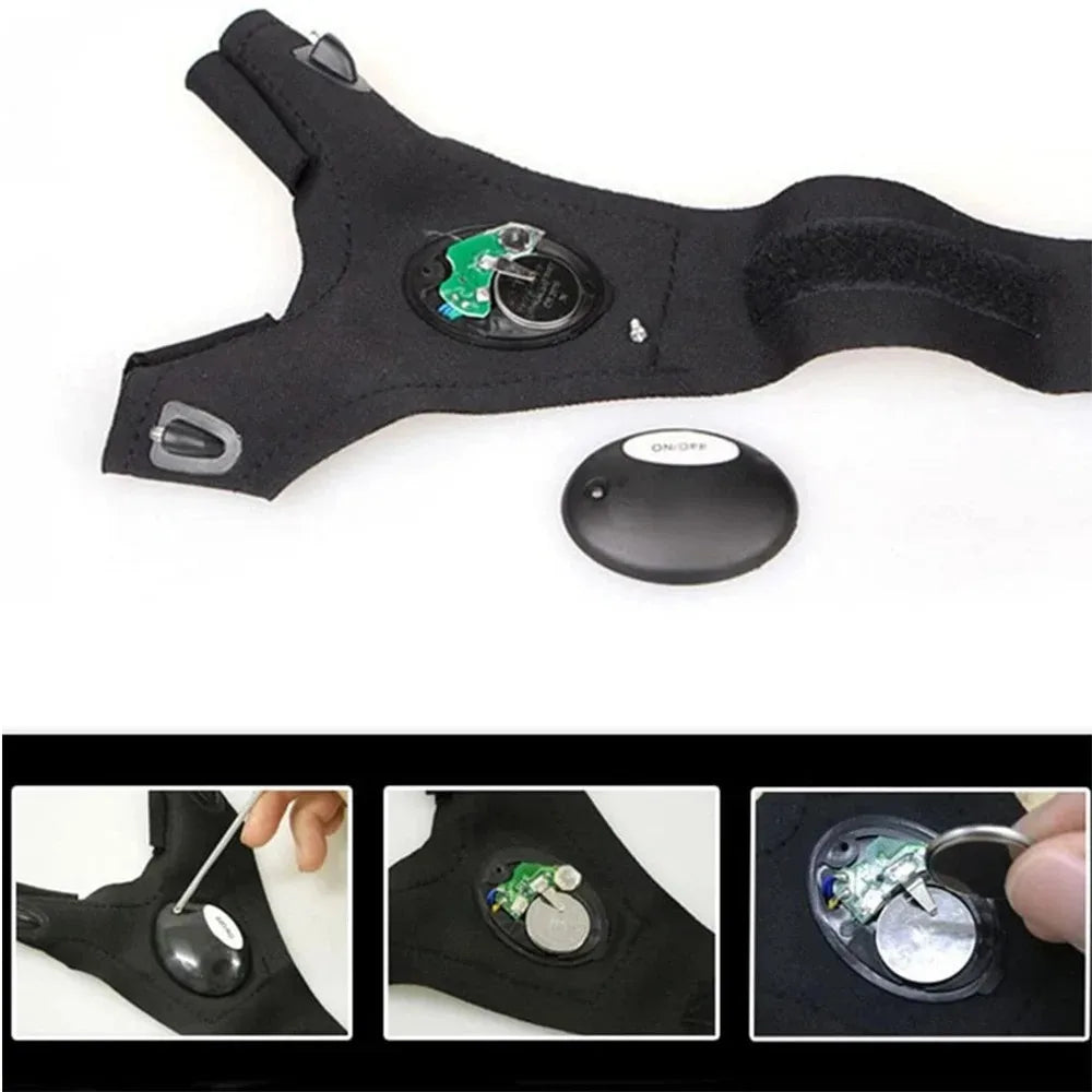 LumiGrip™ Pro LED Illuminated Gloves – Waterproof Fingerless Gloves for Running, Cycling & Outdoor Adventures