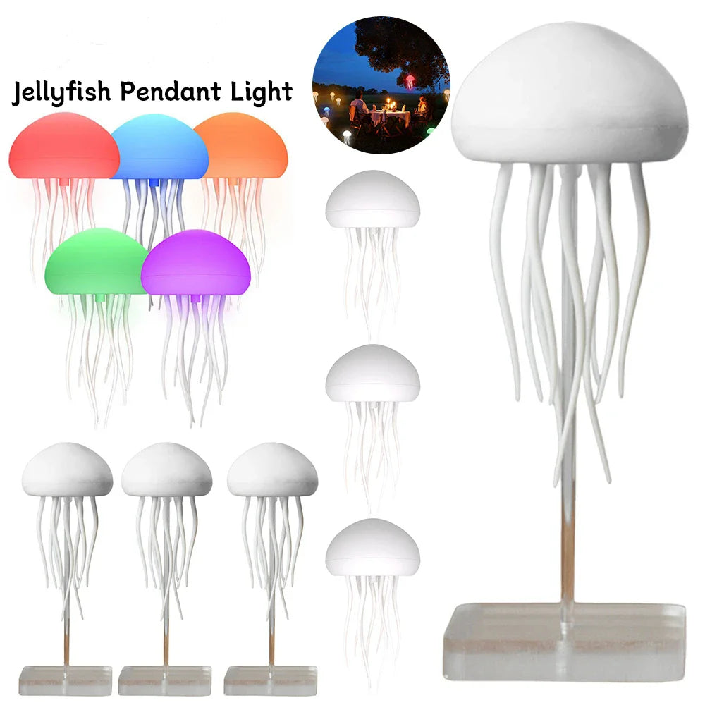 LumaJelly™ Pro Smart Night Light – Voice-Controlled RGB Jellyfish Lamp with Type-C Charging