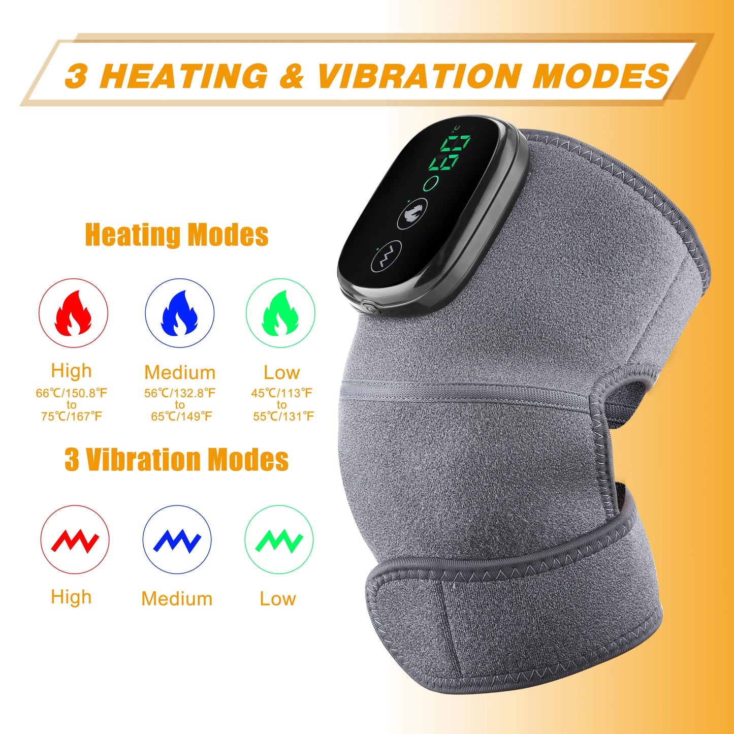 ThermaRelief™ 3-in-1 Massage Belt – Electric Heating & Vibration Therapy for Knees & Shoulders