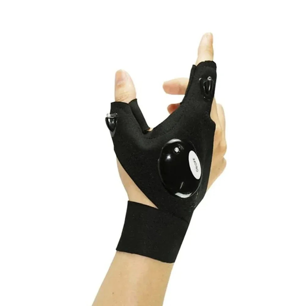 LumiGrip™ Pro LED Illuminated Gloves – Waterproof Fingerless Gloves for Running, Cycling & Outdoor Adventures