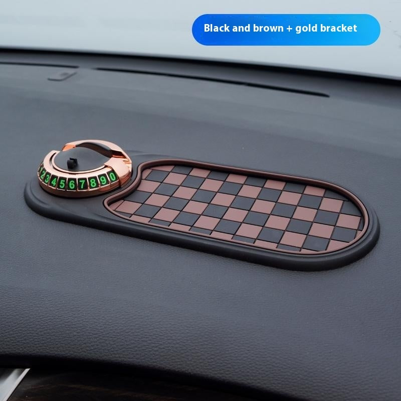DrivePro™ 2-in-1 Dashboard System – Anti-Slip Mat with 360° Rotating Phone Mount