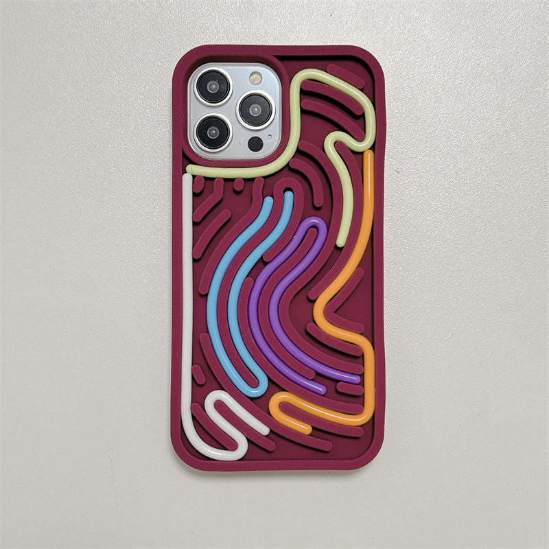 TactiCool™ Sensory Phone Case – Stress-Relief Silicone Cover for iPhone 16/15/14/13/12/11 Pro Max