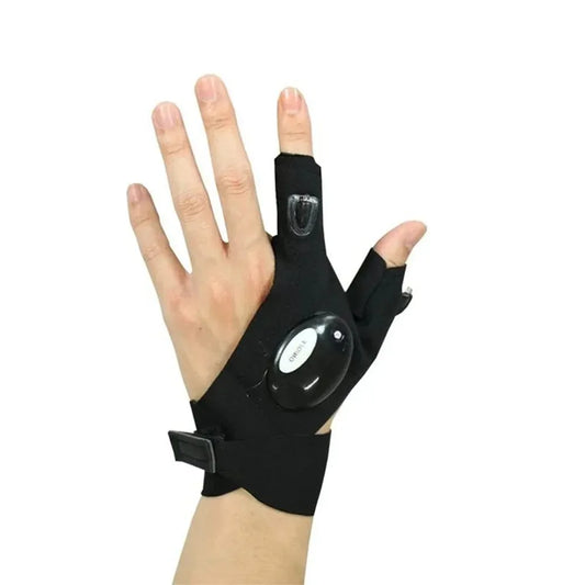 LumiGrip™ Pro LED Illuminated Gloves – Waterproof Fingerless Gloves for Running, Cycling & Outdoor Adventures