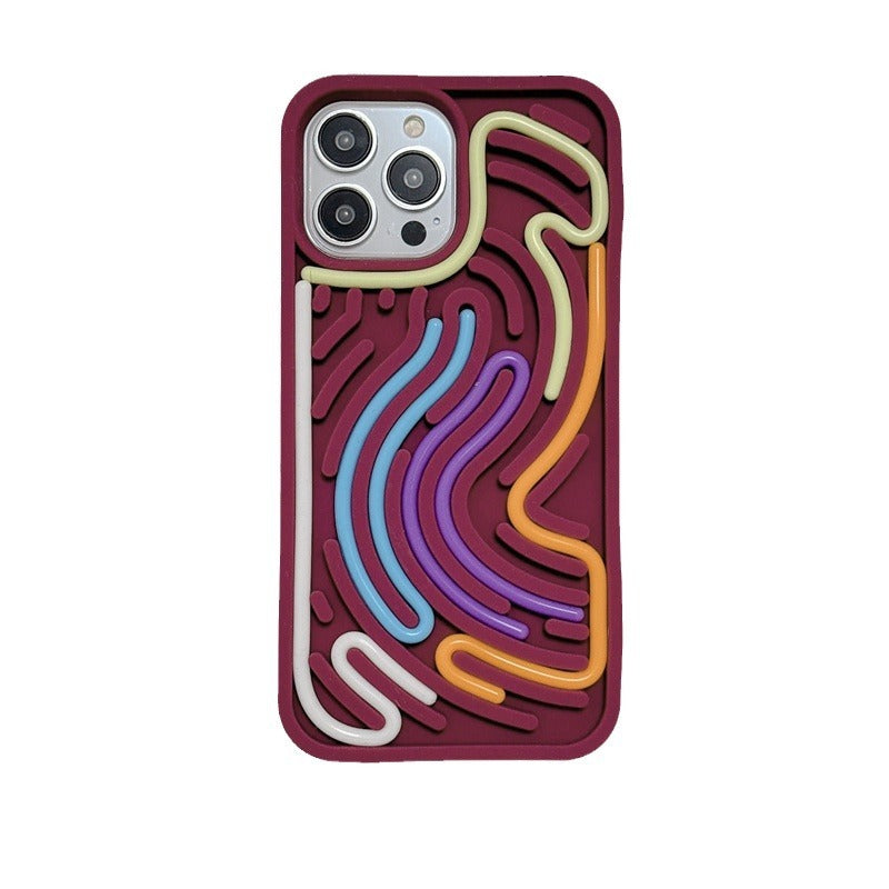 TactiCool™ Sensory Phone Case – Stress-Relief Silicone Cover for iPhone 16/15/14/13/12/11 Pro Max